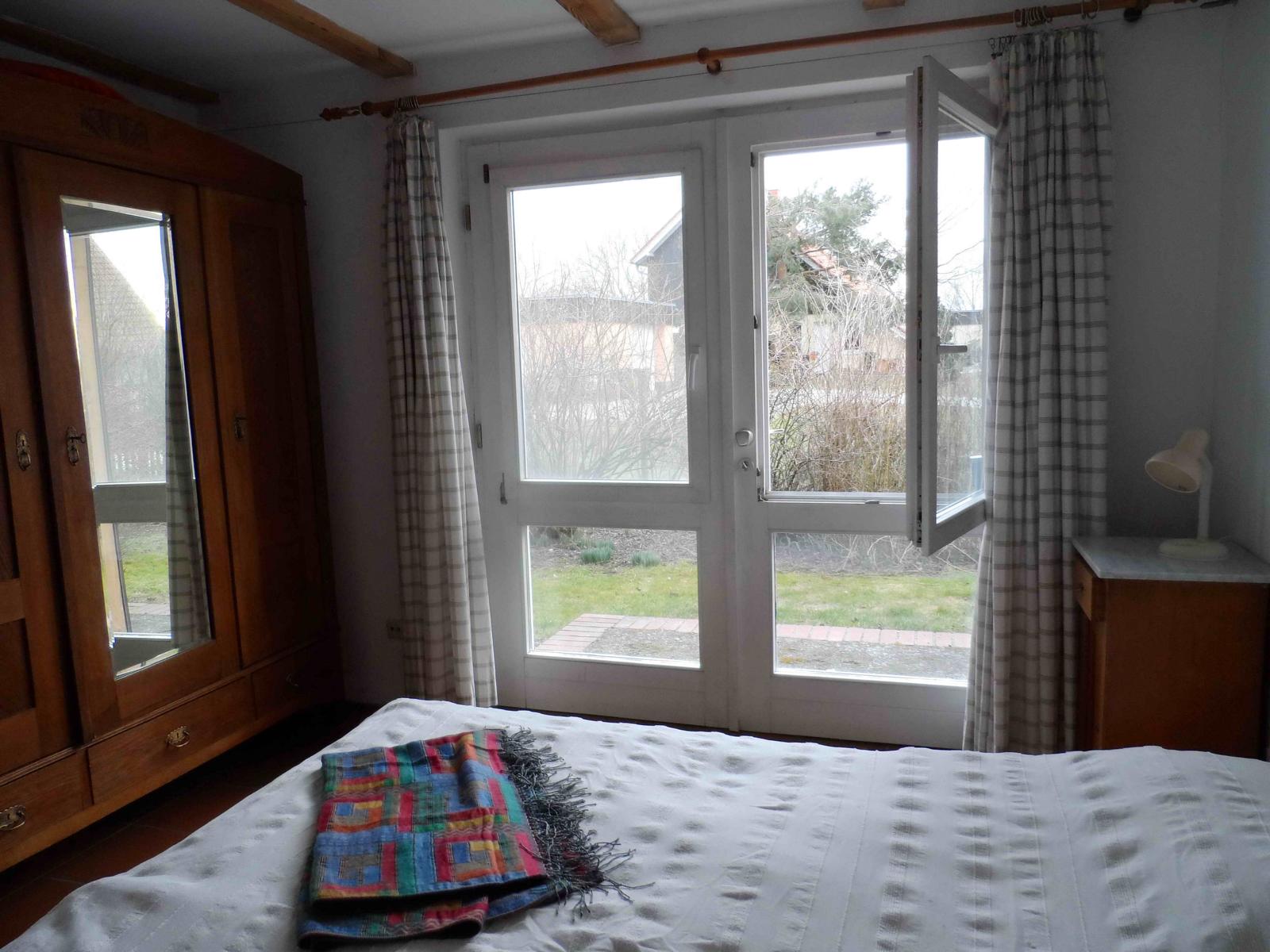 Blick in das Schlafzimmer